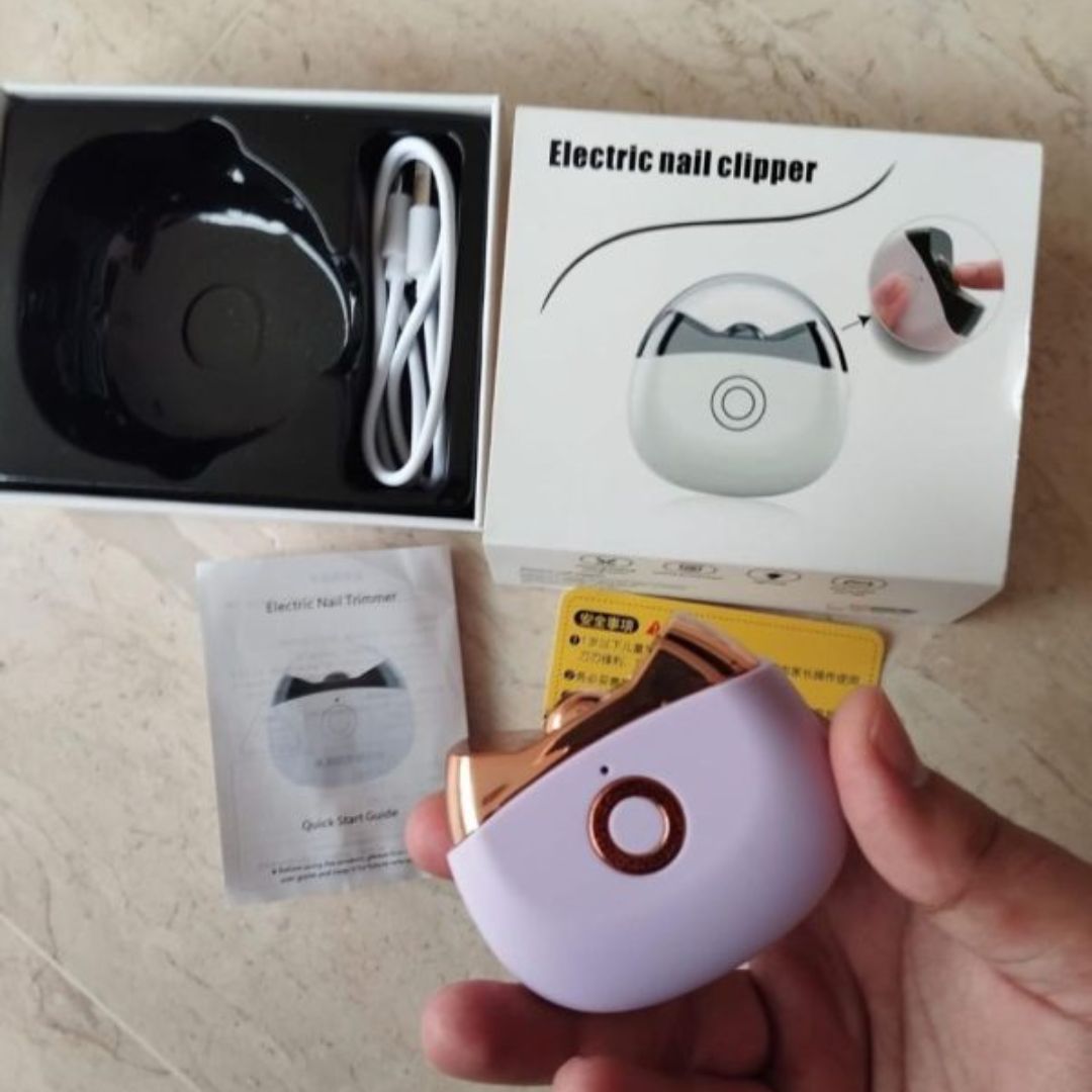 Electric Nail Clipper – Rechargeable Baby Nail Trimmer with LED Light & Catcher