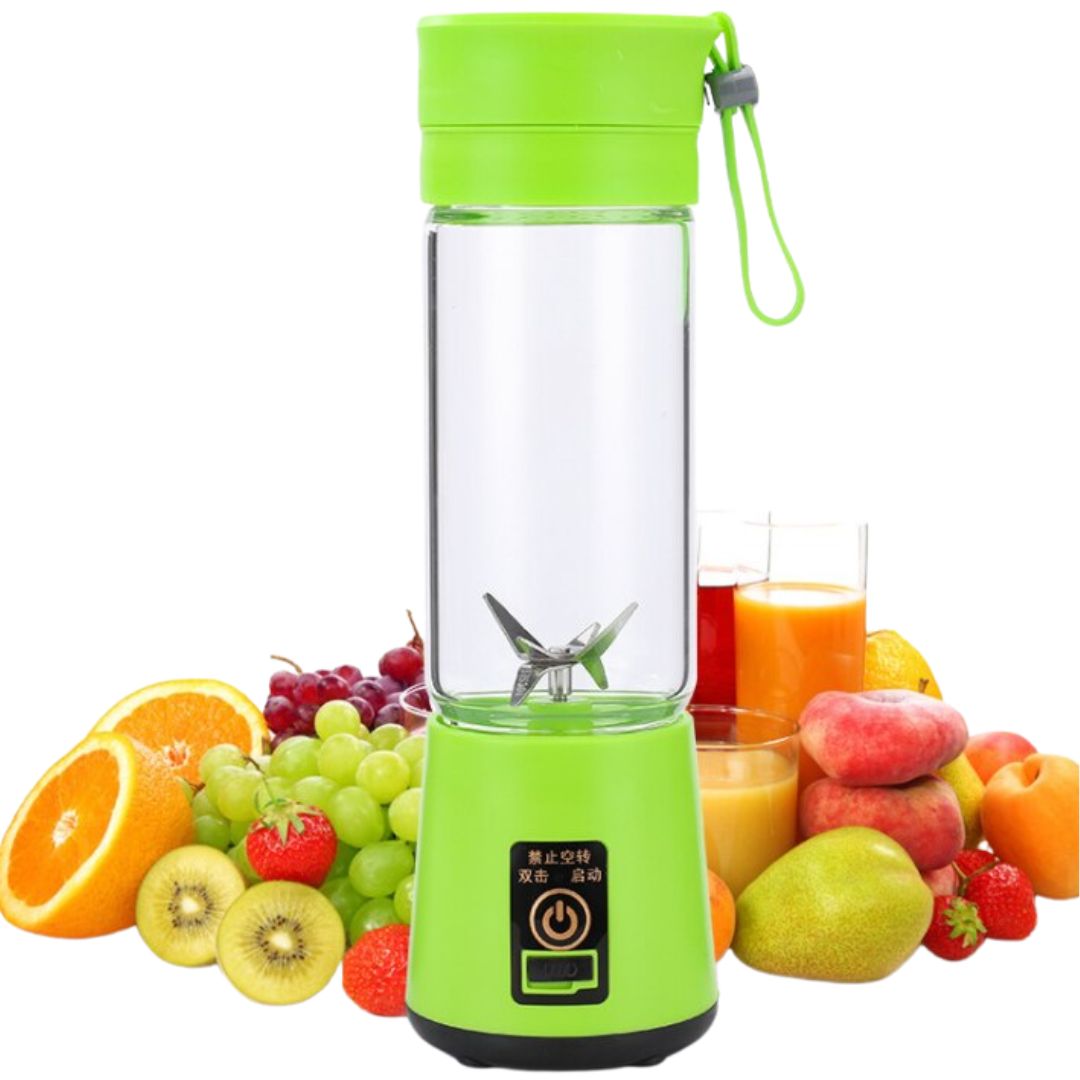 Portable USB Juicer Bottle – 6-Blade Rechargeable Mini Smoothie Maker & Ice Crusher