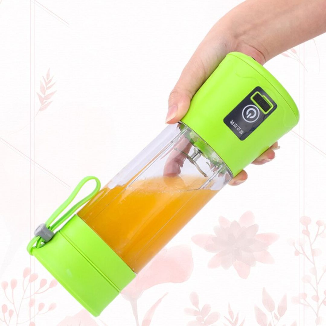 Portable USB Juicer Bottle – 6-Blade Rechargeable Mini Smoothie Maker & Ice Crusher