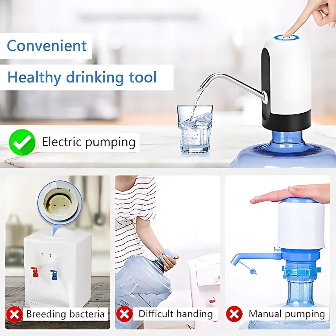 Wireless Automatic Water Dispenser Pump – USB Rechargeable Electric Bottle Pump