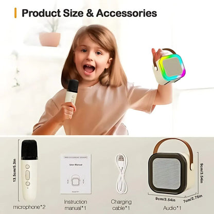 K12 Wireless Bluetooth Karaoke Speaker with Mic | Portable 10W Stereo Speaker for Indoor & Outdoor Music Parties