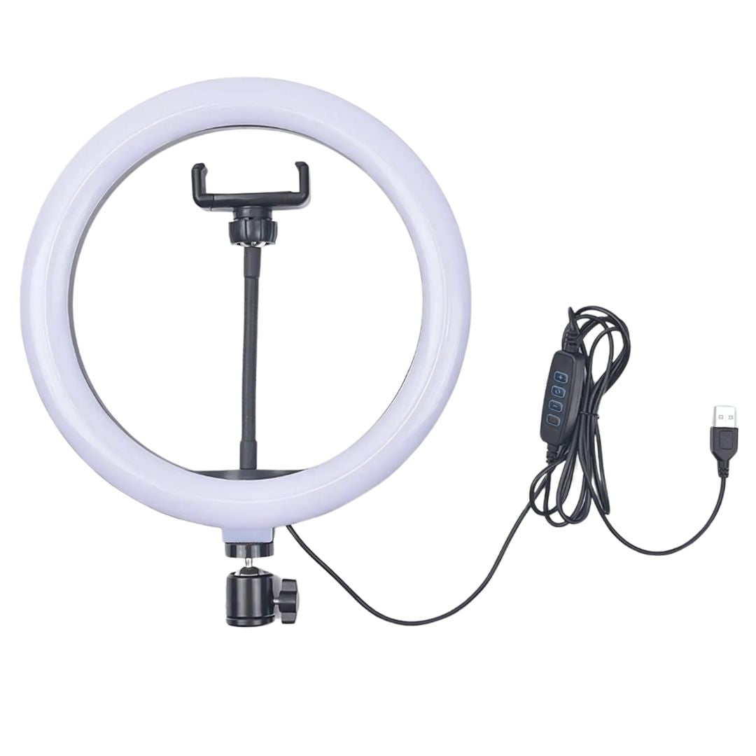LED Ring Light 26CM – RGB Dimmable Ring Light with Phone Holder & Remote | Ideal for YouTube, TikTok & Live Streaming