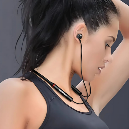 Lenovo HE05X 2 Bluetooth 5.3 Neckband Earphones – Magnetic, HiFi Bass, Waterproof, Noise-Cancelling