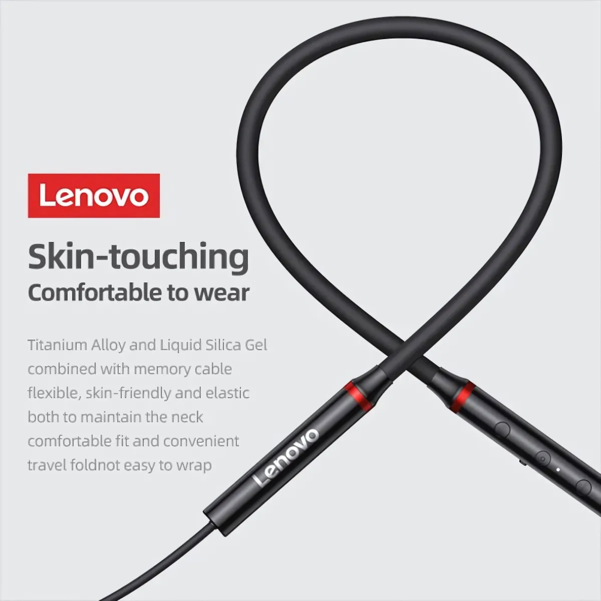 Lenovo HE05X 2 Bluetooth 5.3 Neckband Earphones – Magnetic, HiFi Bass, Waterproof, Noise-Cancelling