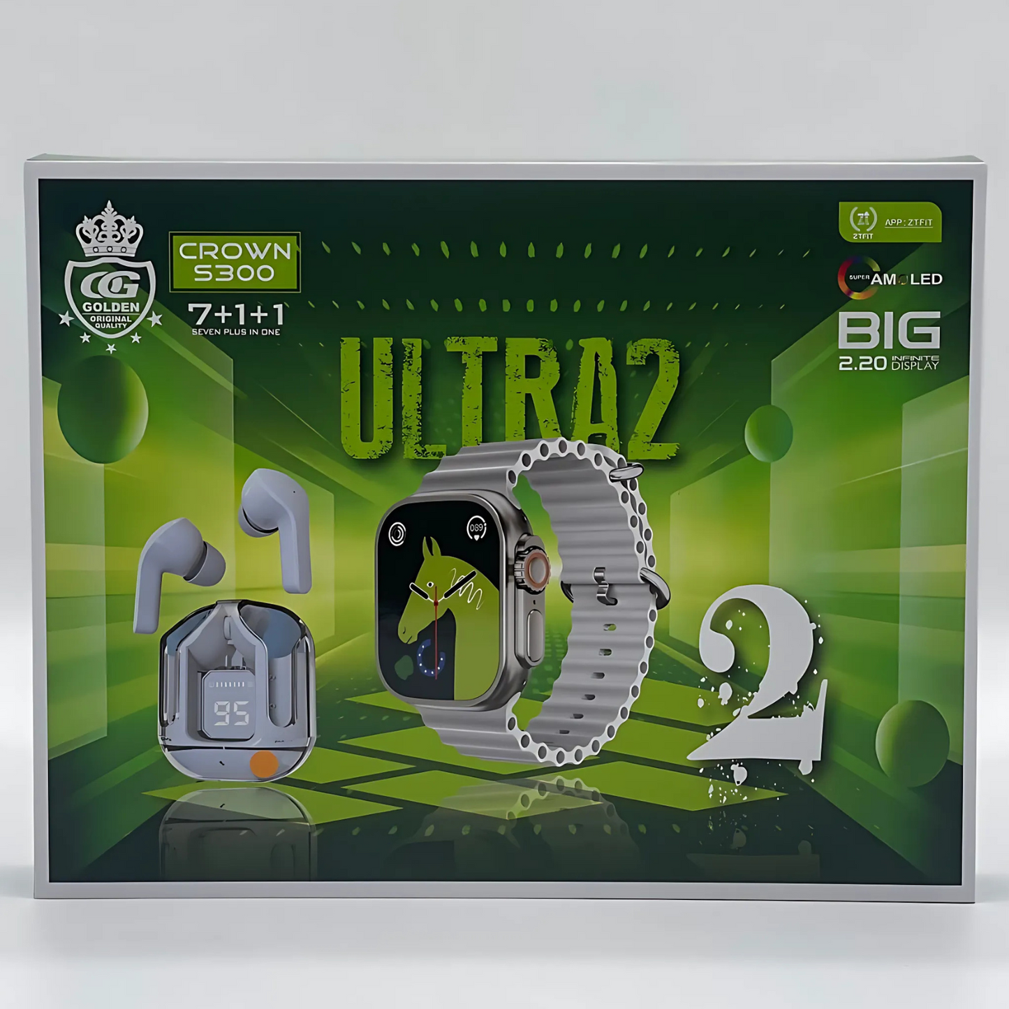 7-in-1 Smartwatch Bundle with Free Straps & Earbuds